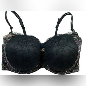 Savage X Fenty Padded Low Cut Balconette Plaid Size 42H NWT